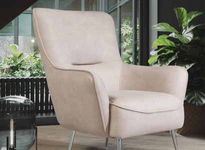 Armchair Wing Chair 1 Seater Fabric Luxury Living room Modern